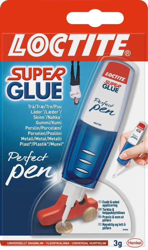 Professionell Kvalitet Superlim/Snabblim, universallim, limpenna, Loctite Super Glue Creative Perfect Pen, 3 gram