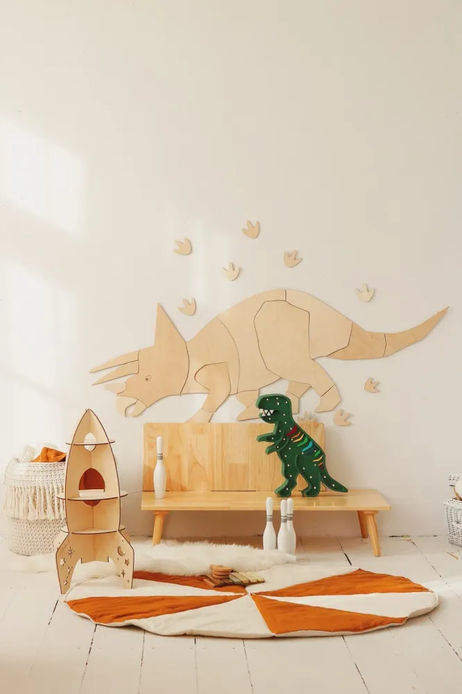 Dinosaur Triceratops – Timber Wall Decoration S