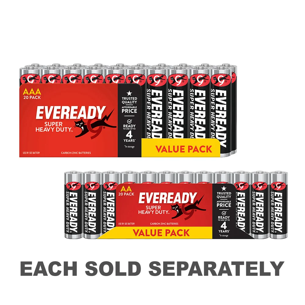Eveready Super Heavy Duty Battery 20st (svart)