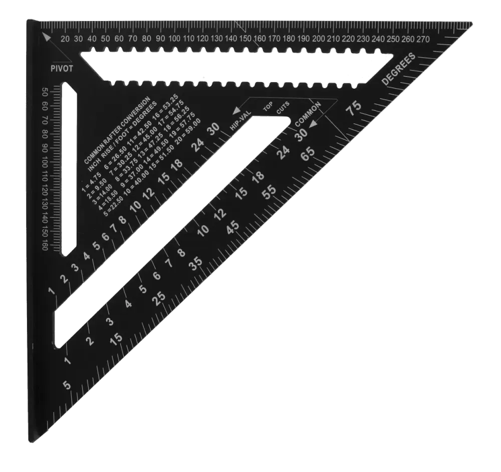 TECOS Timmermansvinkel / Speedvinkel – Tecos 300 mm onyx, aluminium)