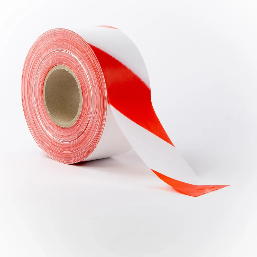 Avspärrningsband – Premium “Extra Tjock” – 500m x 80mm – Röd/Vit