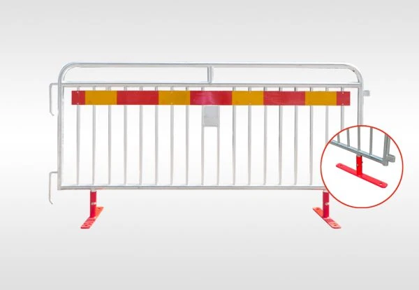 Flexibarrier Kravallstaket - Premium - Vridbar fot, Komplett paket med transportkorg (57,5m)