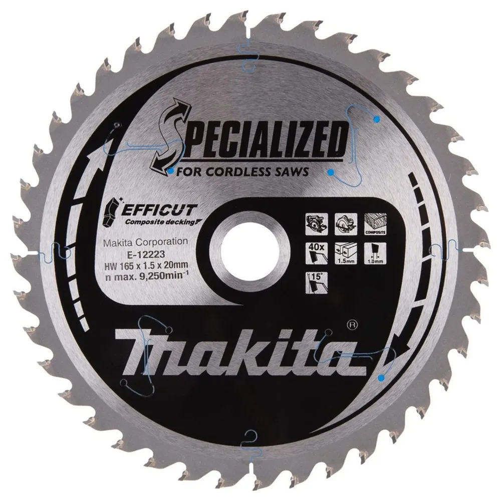 Makita Efficut E-12223 165x20mm 40T Cirkelsågklinga