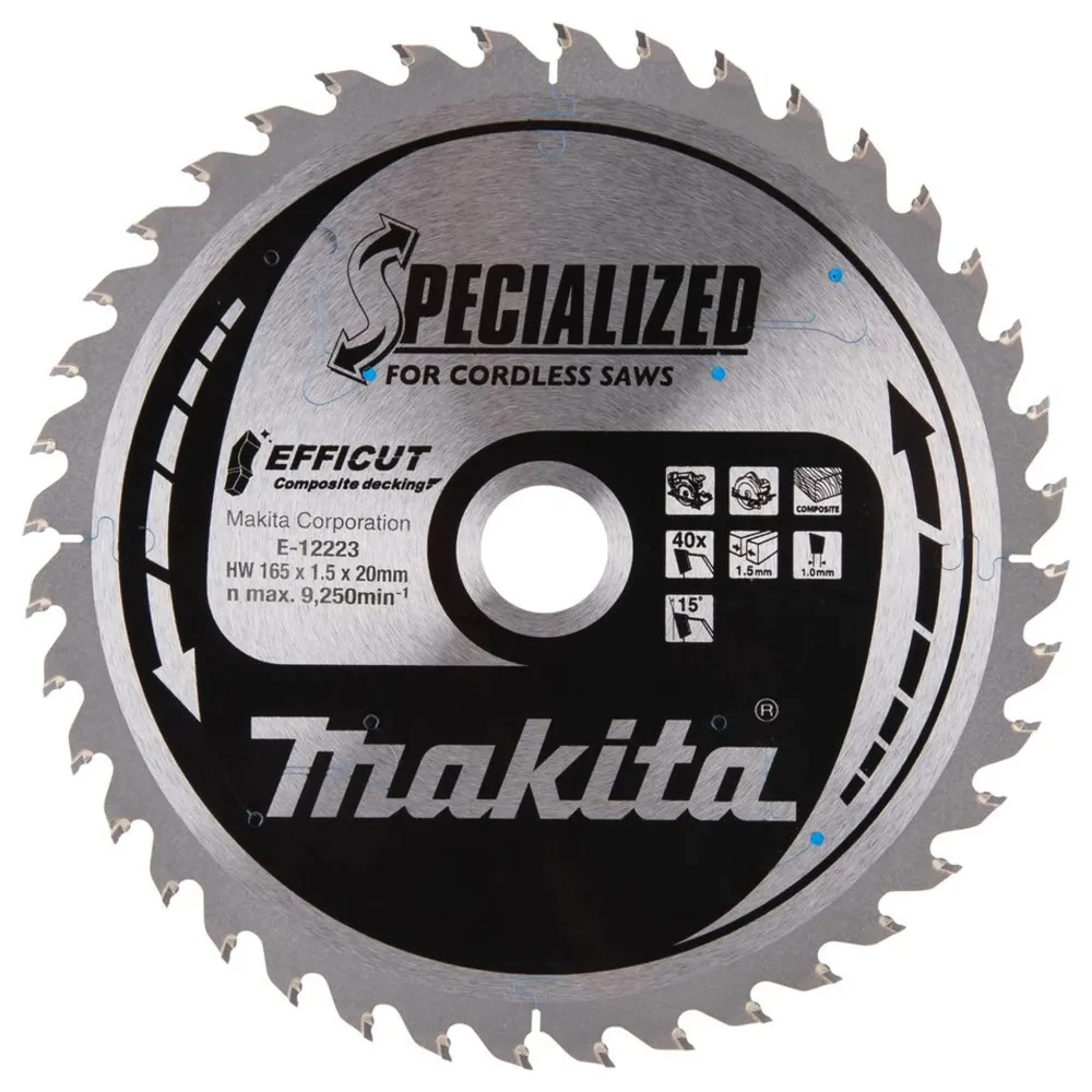 Makita Efficut E-12223 165x20mm 40T Cirkelsågklinga