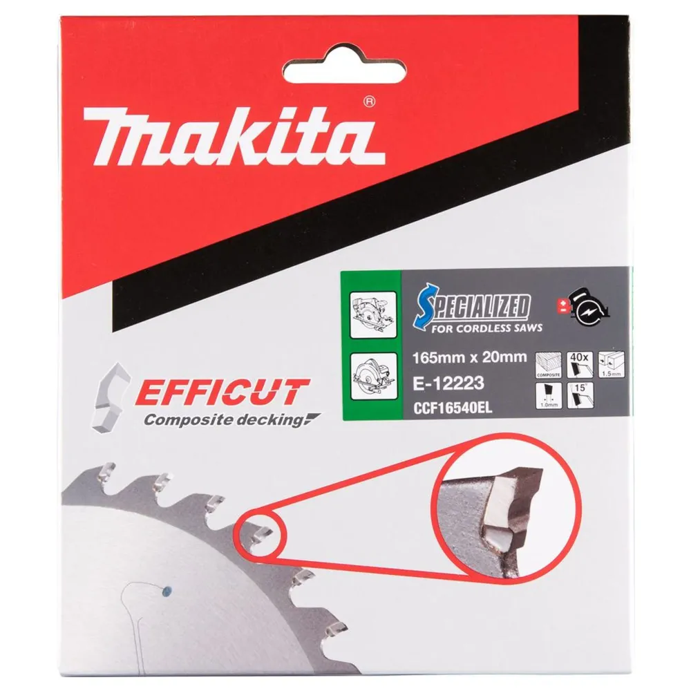 Makita Efficut E-12223 165x20mm 40T Cirkelsågklinga