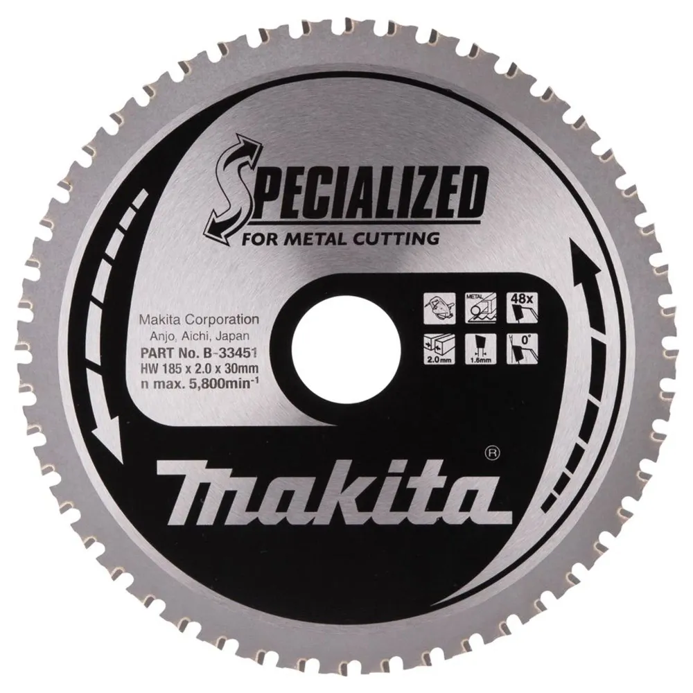 Specialiserad TCT Makita B-33451 185x30mm 48T blad