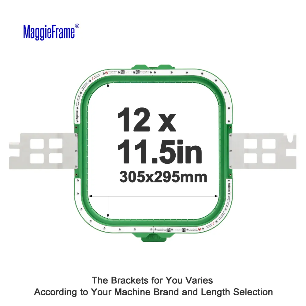 MaggieFrame magnetisk broderibåge 12″ × 11,5″ (305 × 295 mm) för Barudan EFP