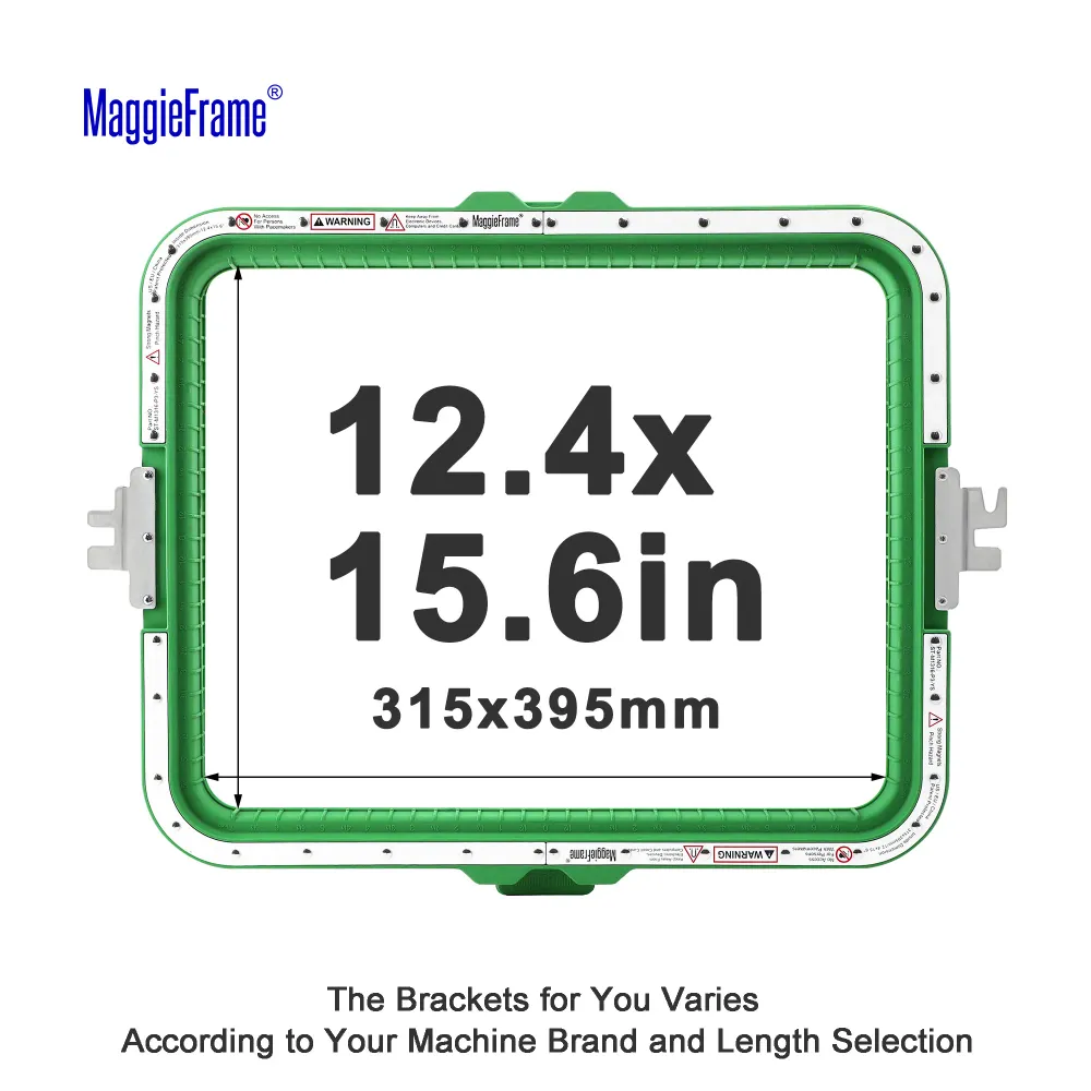 MaggieFrame magnetisk broderibåge 12.4″×15.6″(315×395 mm) för Barudan EFP