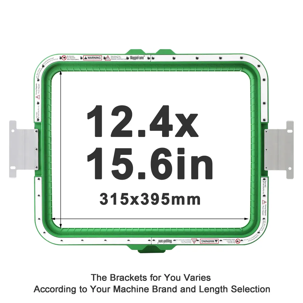 MaggieFrame magnetisk broderiram 12.4″ × 15.6″ (315 × 395 mm) för Barudan QS broderimaskiner