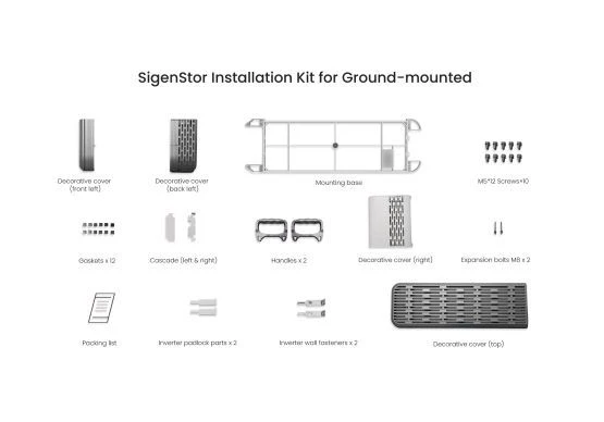 SigenStor Installation Kit Ground-mounted (Advanced)