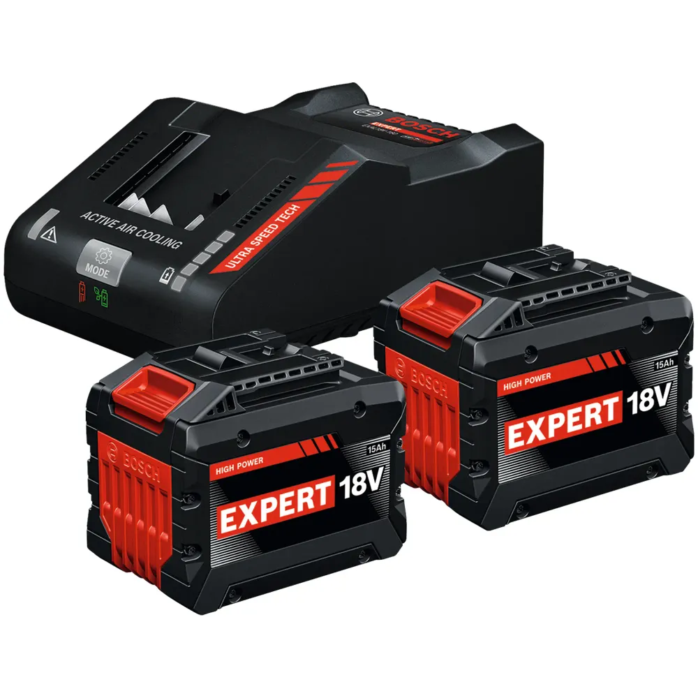Startsats Bosch EXBA18V-150 + EXAL18V-160 18V 15Ah