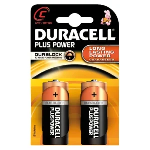 Duracell, Plus MN1400 C batterier, 2-pack