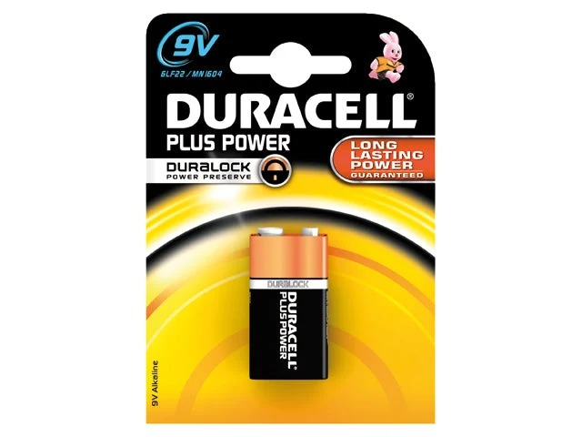 Duracell, Plus MN1604, 9V, Alkaliskt batteri, 1-pack