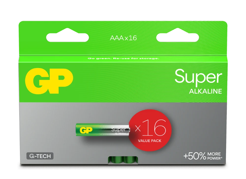 Engångsbatteri GP Super AAA / LR03 - 16-pack