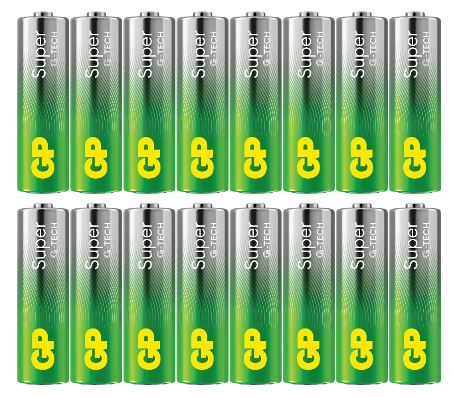 Engångsbatteri GP Super AA / LR6 - 16-pack