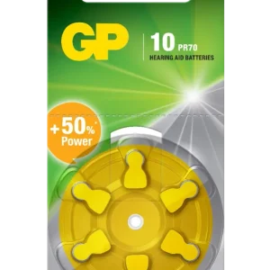 Hörapparatsbatteri GP ZA 10/PR70- 6-pack