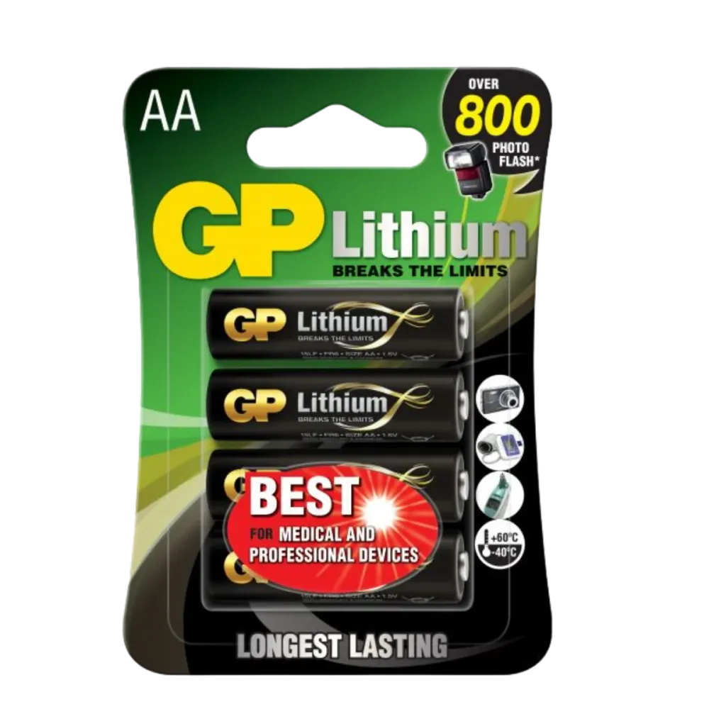 Lithiumbatteri GP Lithium AA - 4-pack