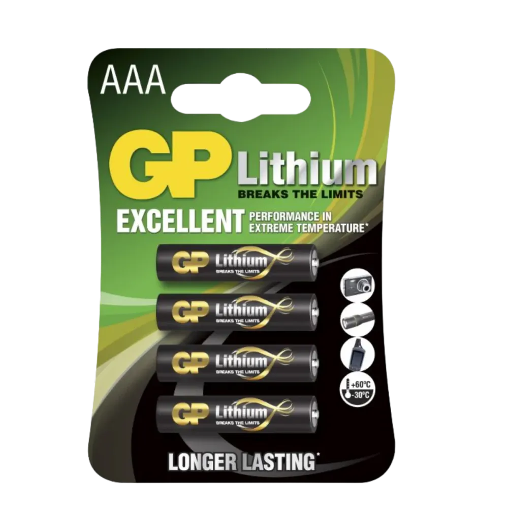Lithiumbatteri GP Lithium AAA - 4-pack