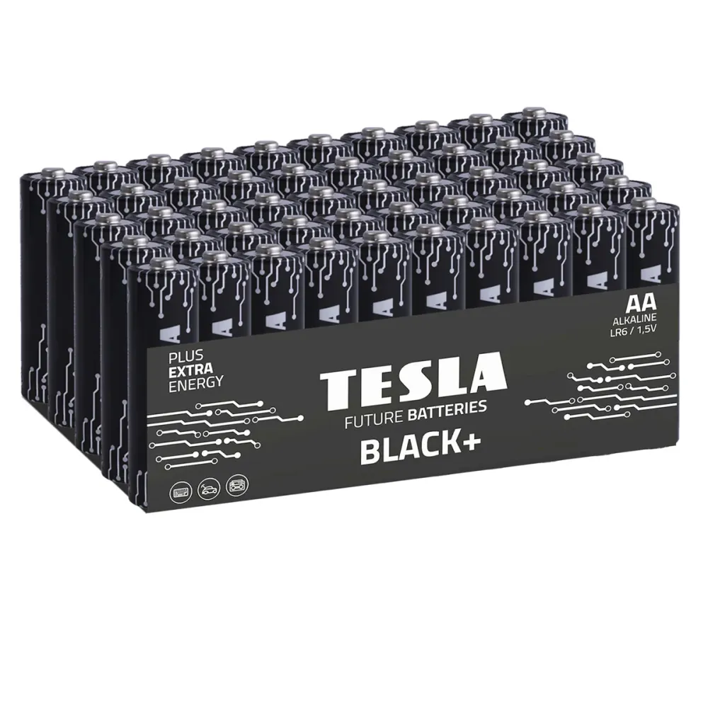 Tesla Black+ AA Batterier (50 st)