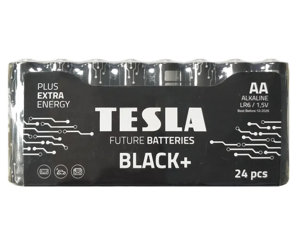 Tesla Black+ AA Batterier (24 st)