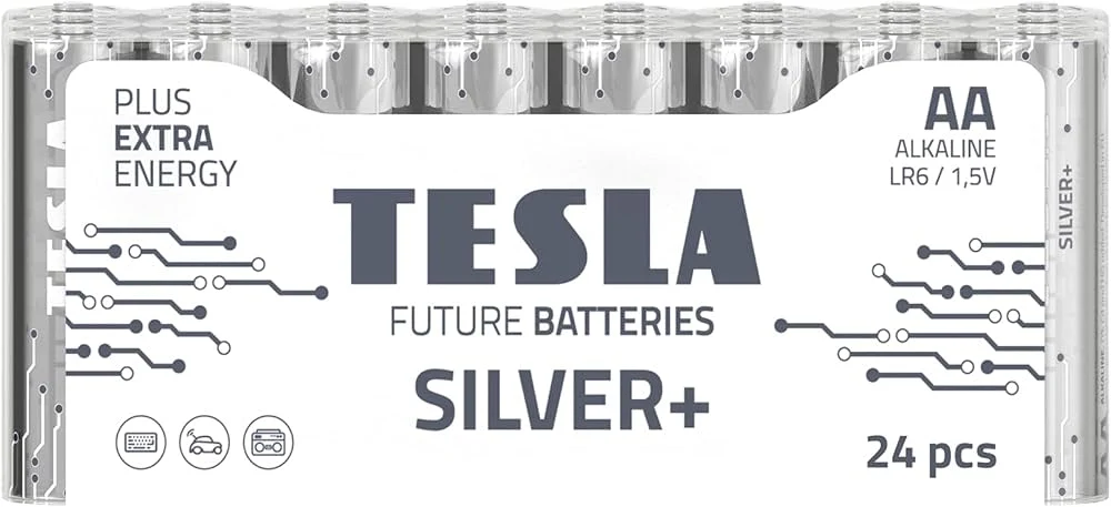Tesla Silver+ AA Alkaliska Batterier (48 st)