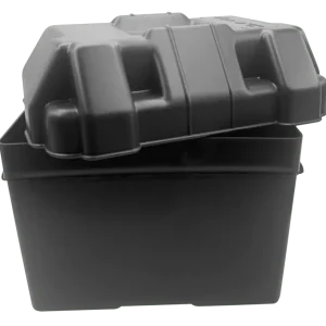 Trem, batterilåda liten svart, PVC med lock och säkerhetspasta, ISO-10133, PCK4