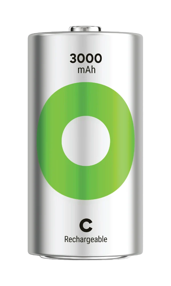 Uppladdningsbart batteri GP ReCyko C / LR14 med 3000 mAh - 2-pack