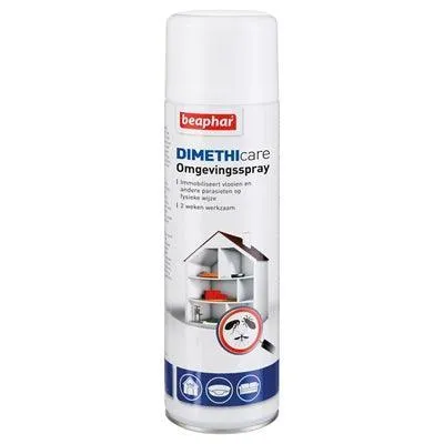 Beaphar Dimethicare miljöspray – Utan insekticider, immobiliserar loppor och kvalster.