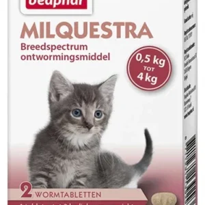 Beaphar Milquestra - avmaskningsmedel för små katter och kattungar upp till 2 kg