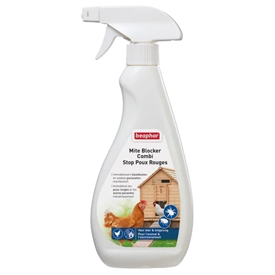 Beaphar Mite Blocker Combi 500 ml – Effektiv och säker kvalsterspray för (prydnads-)kycklingar, vaktlar och voljärer