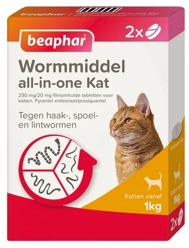 Beaphar-maskmedel allt-i-ett för katt