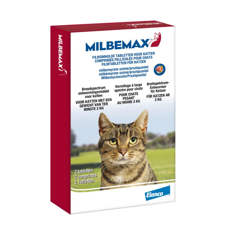 Milbemax Tablett Avmaskning Katt 2-8 kg 2 msk