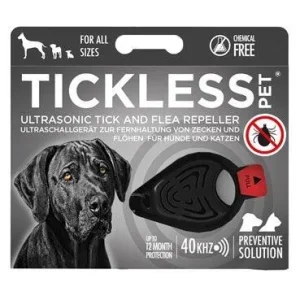 Tickless mygg- & flåt-avskräckning – Ultraljudsbaserad, luktfri och giftfri lösning (svart)
