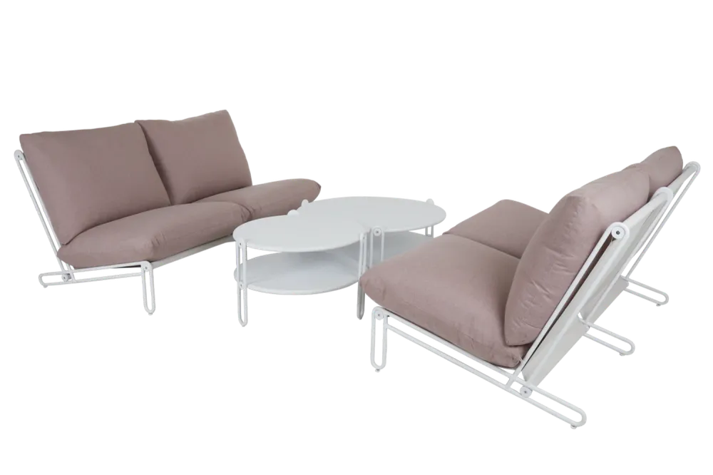 Brafab Blixt sittdel Vit/Dusty pink