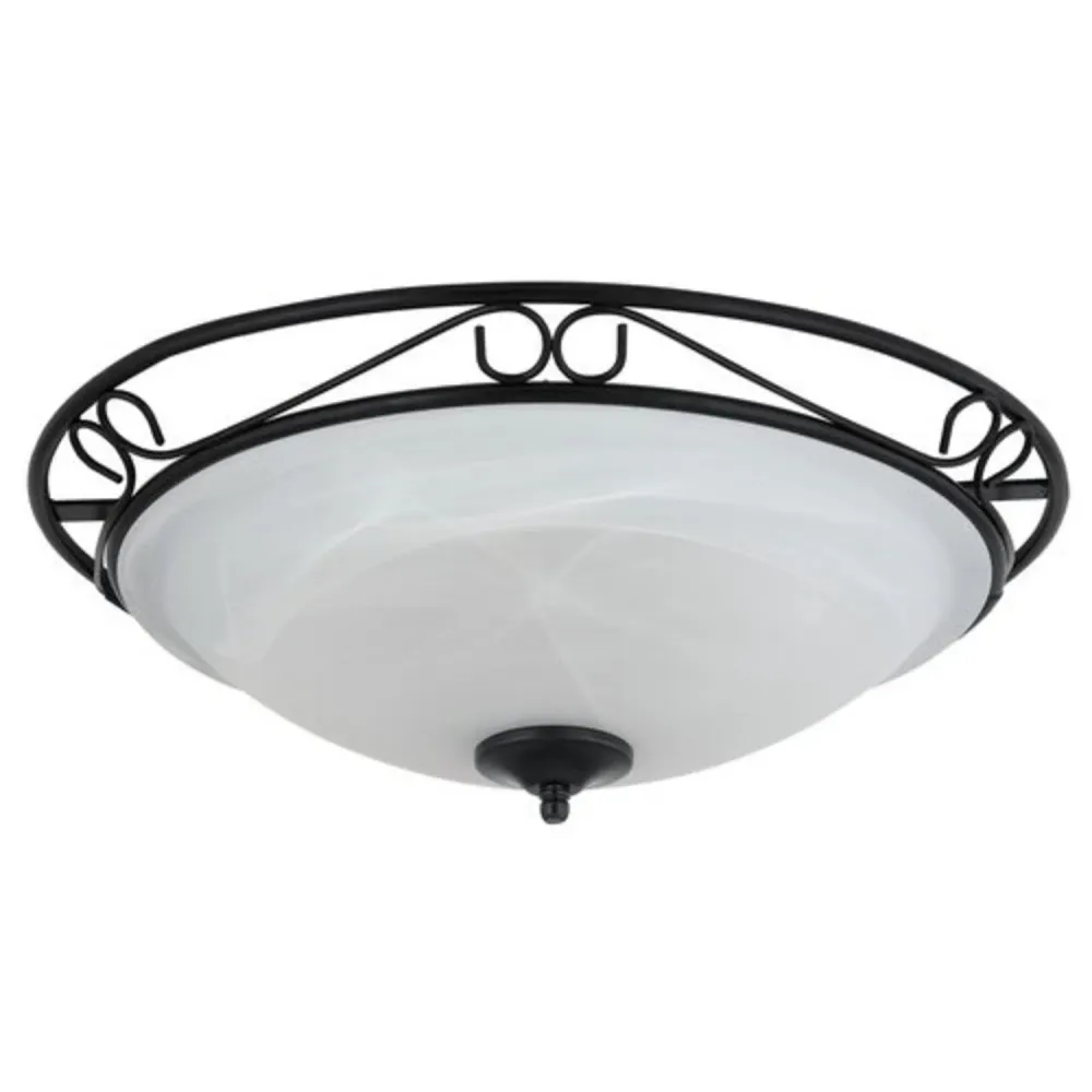 Rabalux Athens Ceiling Lamp, Modern Black Metal Design 3xE27 Bulbs – Stylish and Classy Lighting Fixture