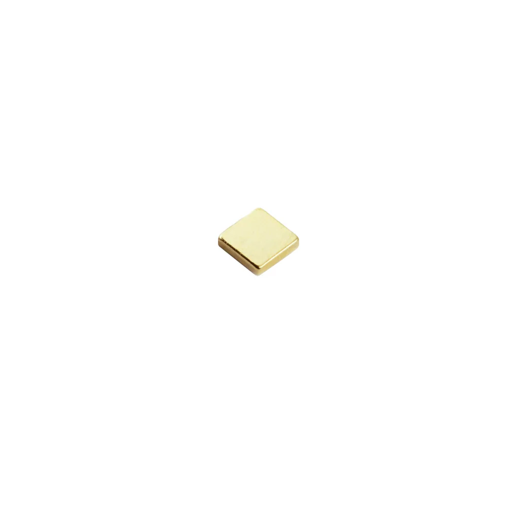 Supermagnet 5x5x1 mm, Block (guld)