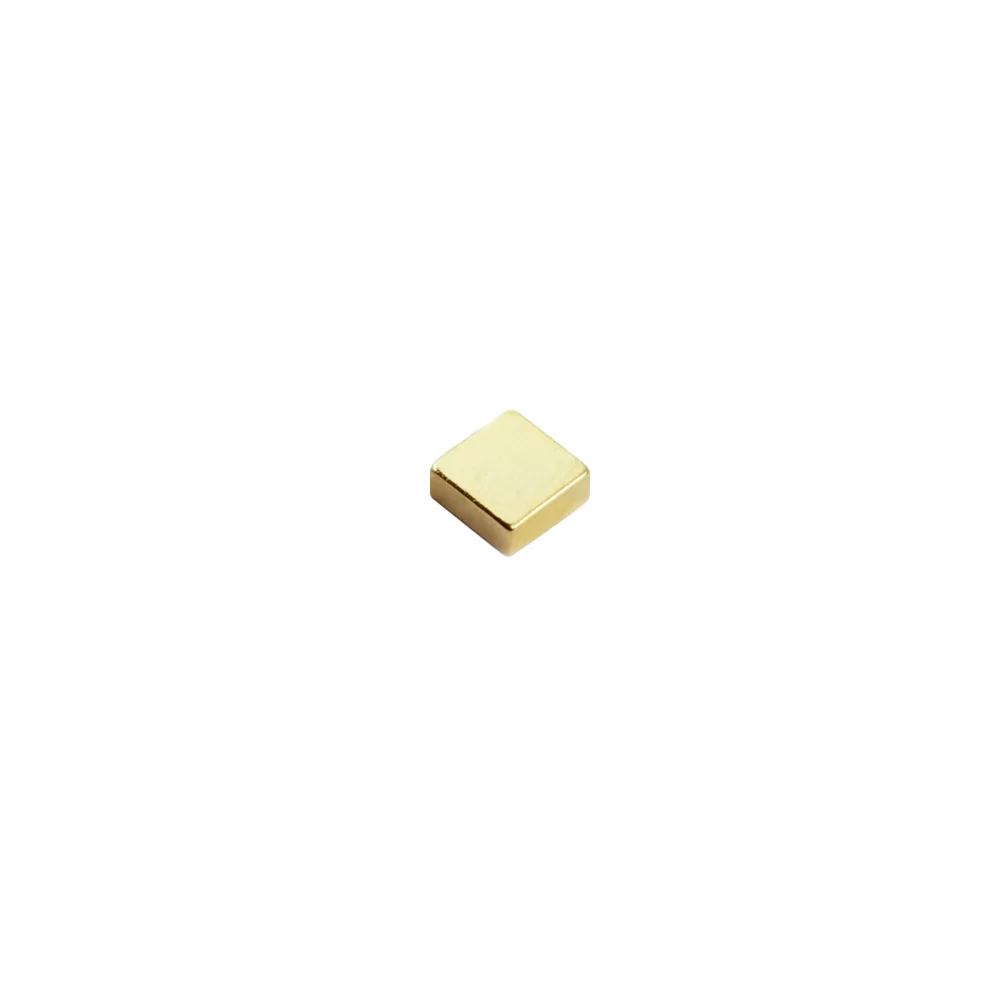 Supermagnet 5x5x2 mm, Block (guld)