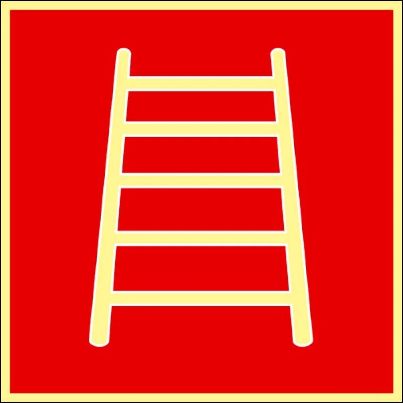 Färgefterlysande Brandskylt "Brandstege" - Supernova®