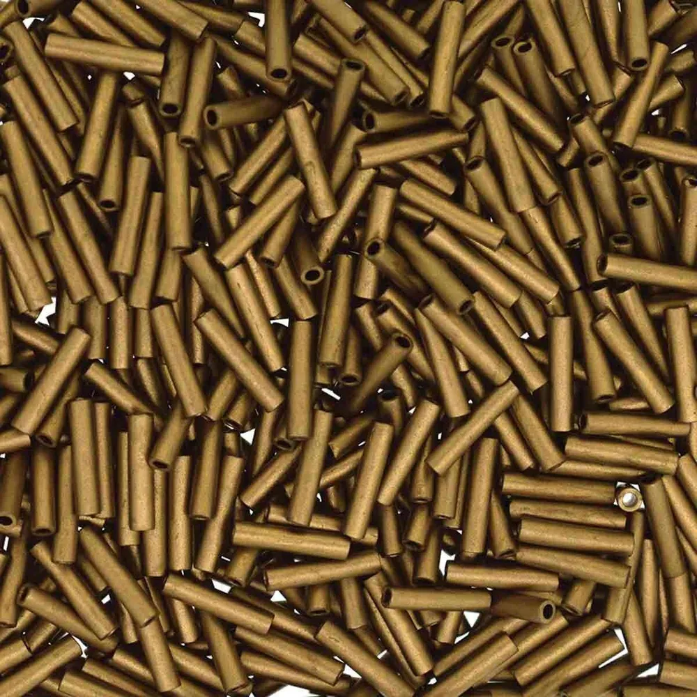 Miyuki Slender Bugle - Matte metallic deep bronze 1,3x6 mm, 5 gram