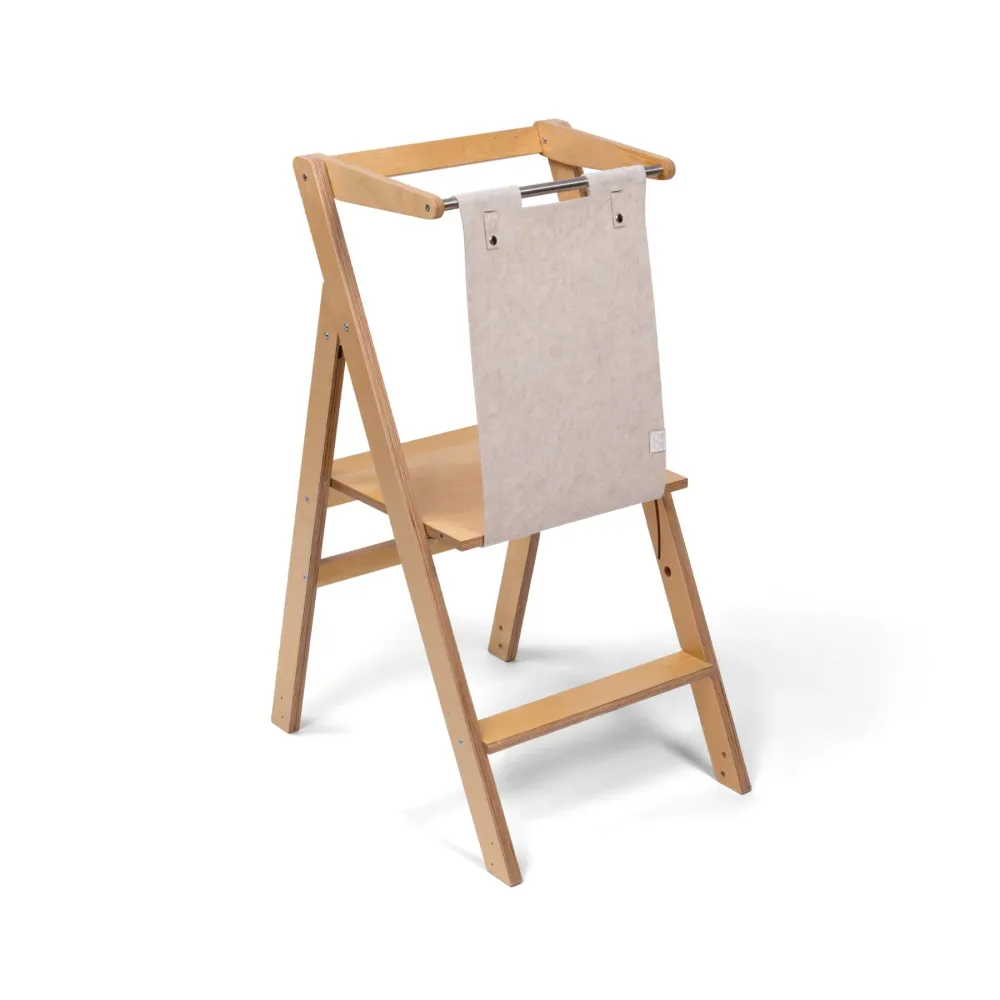 Commercial Grade STEP'n'FOLD Foldable Helper Tower - Natural Wood
