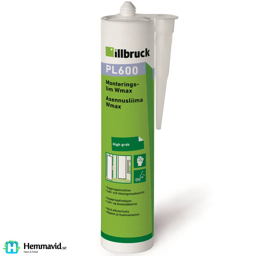 Illbruck PL600 Wmax Monteringslim - 310ml