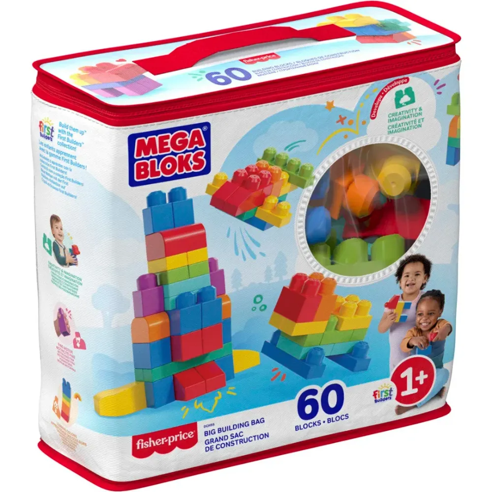 OSHA Compliant MEGA Bloks First Builders Big Building Bag