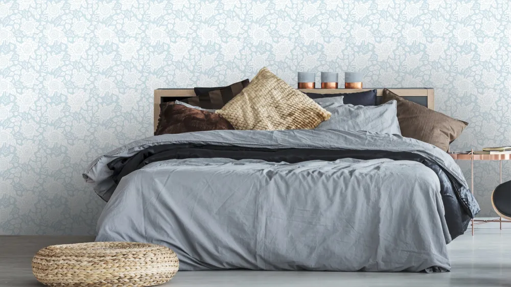 Reveal Tapet Simplex Roses - Blue