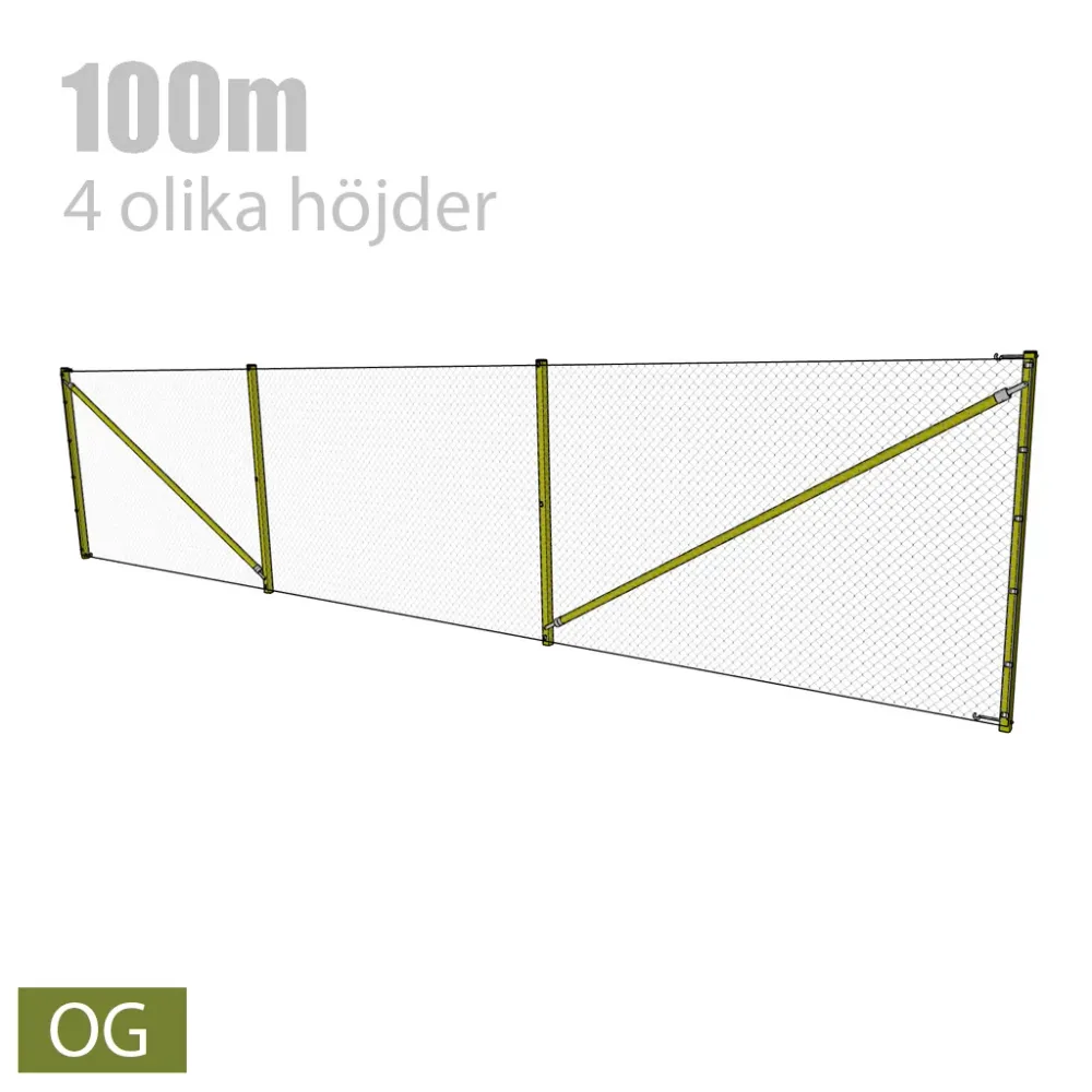 Stängselpaket 100m Olivgrönt