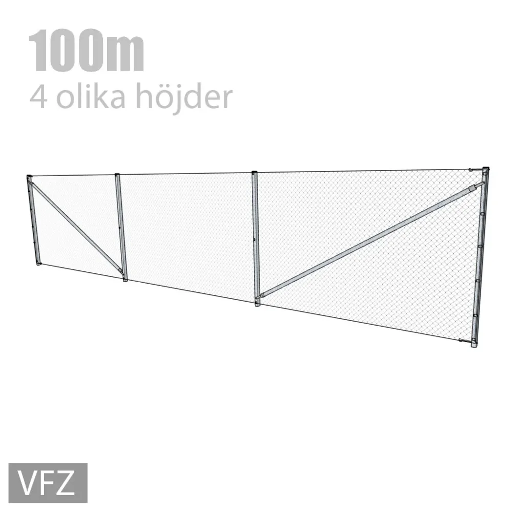 Stängselpaket 100m Varmförzinkat