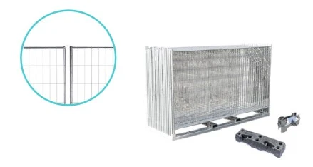 Byggstängsel Standard Original med transporthäck– Komplett Paket (105m)