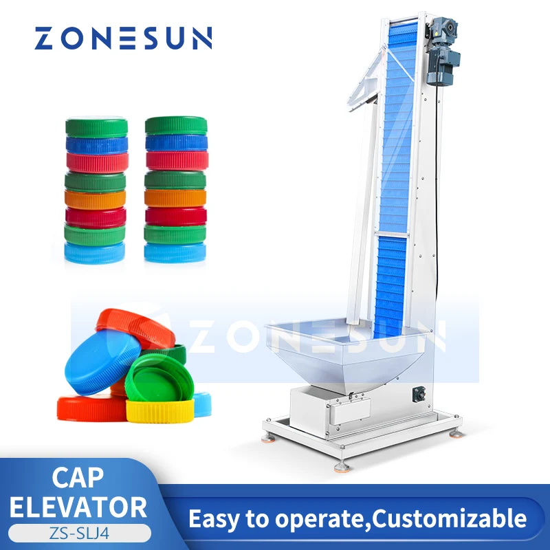 ZONESUN ZS-SLJ4 Flat Cap Elevator Cosmetic, Beverage & Pharma Packaging Lines