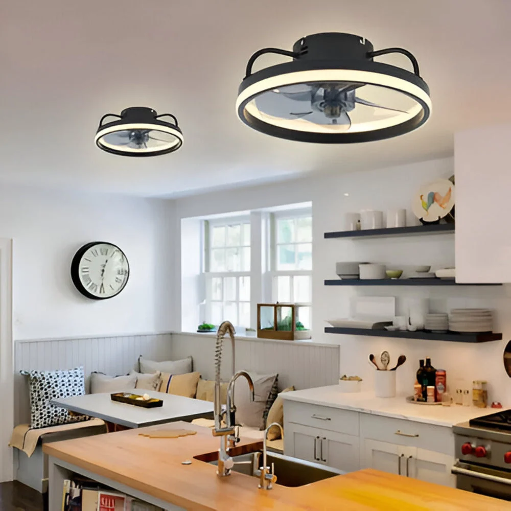 AeroLume – Connected Takfläkt med Dimbar LED och Fjärrkontroll Vit