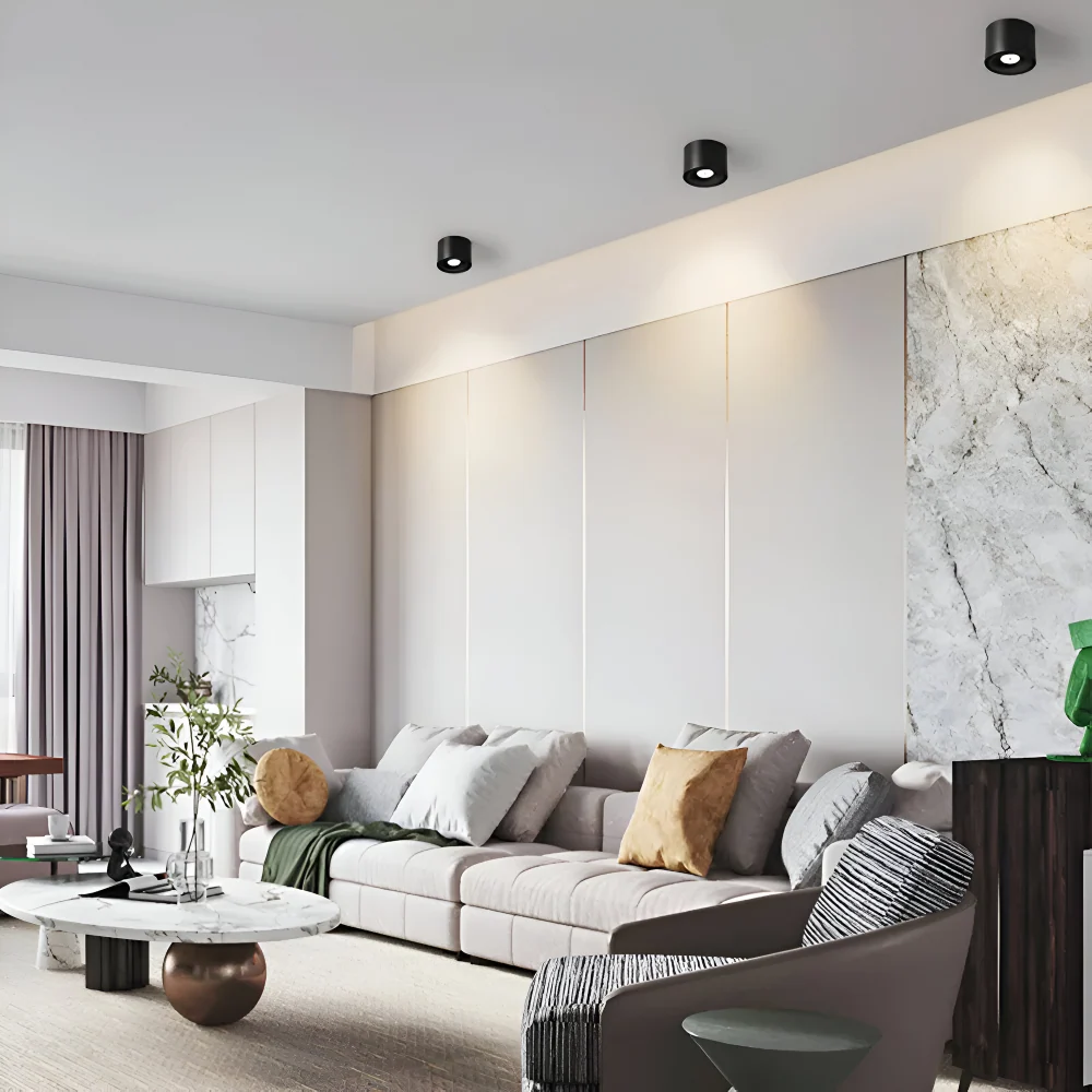 CylinFlex Spotlights - Minimalistiska 360° Rotera LED Downlights Vit