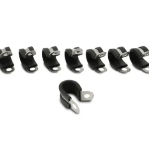Vibrant Stainless Steel Cushion P-Clamp 0.3125in OD Hose (10 Pack)